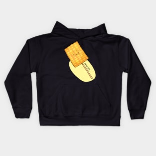 Delicious corn on a stick Kids Hoodie